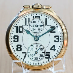1934 ELGIN B.W. Raymond Pocket Watch 16s Railroad Wind Indicator