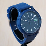 Men's LACOSTE 12.12 Watch Quartz Wristwatch Blue Silicone Strap Ref. 2010987