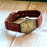 1929 Illinois Ensign Art Deco Watch 15 Jewels Grade 903 Sub-second 14K White GF