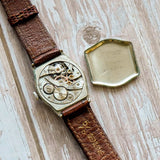 1929 Illinois Ensign Art Deco Watch 15 Jewels Grade 903 Sub-second 14K White GF