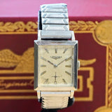 1960 LONGINES Watch 17 Jewels Cal. 370 Tank Case & Fancy Lugs Wristwatch - In Box!