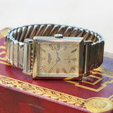 1960 LONGINES Watch 17 Jewels Cal. 370 Tank Case & Fancy Lugs Wristwatch - In Box!