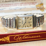 1960 LONGINES Watch 17 Jewels Cal. 370 Tank Case & Fancy Lugs Wristwatch - In Box!