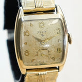 1953 ELGIN Watch Durapower 17 Jewels Grade 683 Wristwatch 10K GF Tonneau Case