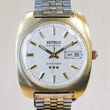 Vintage BENRUS Electronic Watch Citation *** Wristwatch Date Cushion Case Original Bracelet