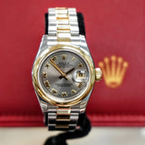 ROLEX Oyster Perpetual Datejust Watch Ref. 179163 Ladies 26mm Two-Tone Wristwatch