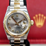 ROLEX Oyster Perpetual Datejust Watch Ref. 179163 Ladies 26mm Two-Tone Wristwatch