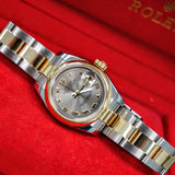 ROLEX Oyster Perpetual Datejust Watch Ref. 179163 Ladies 26mm Two-Tone Wristwatch