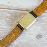 Vintage Lord Elgin DuraPower 14K Gold Watch 22x29mm Original Strap & Buckle