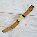 Vintage Lord Elgin DuraPower 14K Gold Watch 22x29mm Original Strap & Buckle