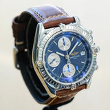 BREITLING Chronomat A13048 Automatic Chronograph Pilot’s Watch 40mm Blue Dial