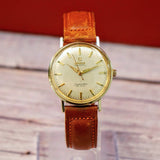 Vintage Omega Seamaster De Ville Automatic Watch 14K Gold Swiss Made Wristwatch