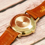 Vintage Omega Seamaster De Ville Automatic Watch 14K Gold Swiss Made Wristwatch