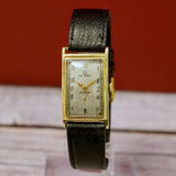 1930 Omega Tank Case Watch 17 Jewels Swiss Made Wristwatch 14K Yellow Gold
