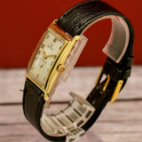 1930 Omega Tank Case Watch 17 Jewels Swiss Made Wristwatch 14K Yellow Gold