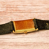 1930 Omega Tank Case Watch 17 Jewels Swiss Made Wristwatch 14K Yellow Gold