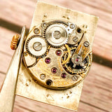 1930 Omega Tank Case Watch 17 Jewels Swiss Made Wristwatch 14K Yellow Gold