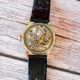 Vintage Jules Jurgensen Watch 17 Jewels 29mm Swiss Made Wristwatch 14K Gold