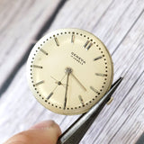 Vintage Geneva 17 Jewels Dress Watch 14K White Gold 33mm Swiss Made Wristwatch