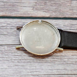 Vintage Geneva 17 Jewels Dress Watch 14K White Gold 33mm Swiss Made Wristwatch