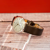 Vintage Geneva 17 Jewels Dress Watch 14K White Gold 33mm Swiss Made Wristwatch