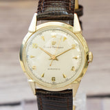 Vintage Girard Perregaux Gyromatic 14K Gold Watch 34mm Fancy Lugs Swiss Made