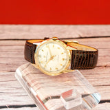 Vintage Girard Perregaux Gyromatic 14K Gold Watch 34mm Fancy Lugs Swiss Made