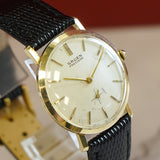 1953 Gruen Precision Watch Style 855 17 Jewels 14K Gold Wristwatch 32mm Swiss