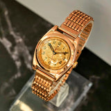1944 Rolex Oyster Perpetual 3696 BubbleBack Watch 9K Rose Gold Case Wristwatch