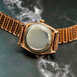 1944 Rolex Oyster Perpetual 3696 BubbleBack Watch 9K Rose Gold Case Wristwatch