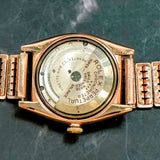 1944 Rolex Oyster Perpetual 3696 BubbleBack Watch 9K Rose Gold Case Wristwatch