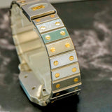 Vintage Cartier Santos Carree 2961 Automatic Watch Date 29mm ALL 2-Tone 18K Gold & S.S.