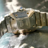 Vintage Cartier Santos Carree 2961 Automatic Watch Date 29mm ALL 2-Tone 18K Gold & S.S.
