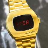 2020 Hamilton PSR LE Watch H52424130 Digital Quartz 41mm Gold S.S. 2-Box & Papers
