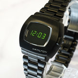Hamilton PSR Matrix Watch H52434130 Green Led Display LE 41mm S.S. Black PVD - ALL Original 2-Box