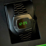 Hamilton PSR Matrix Watch H52434130 Green Led Display LE 41mm S.S. Black PVD - ALL Original 2-Box