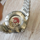 Oris Aquis Date Relief Automatic Divers Watch 41.5mm ALL S.S.  - 01 733 7766 4158 - Cherry Red Dial - Box & Papers