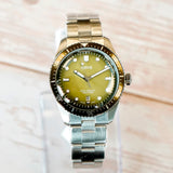 Oris Divers Sixty‑Five Date Automatic Watch Green Dial 40mm ALL S.S. - 2-Box & Papers - 01 733 7707 4057