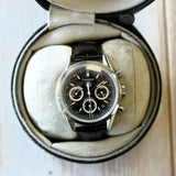 Tag Heuer Carrera Chronograph Watch CV2113-0 Date 39mm S.S. Black Dial - Original Strap IN BOX!