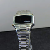 1970s Wittnauer Polara Red LED Digital Watch ALL S.S. - Original Bracelet