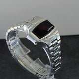 1970s Wittnauer Polara Red LED Digital Watch ALL S.S. - Original Bracelet