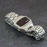 1970s Wittnauer Polara Red LED Digital Watch ALL S.S. - Original Bracelet