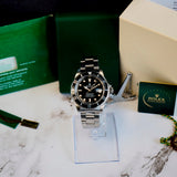 1990 Rolex Submariner Watch 40mm 16610 - Service Box, Tag & Card Factory Service