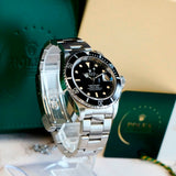 1990 Rolex Submariner Watch 40mm 16610 - Service Box, Tag & Card Factory Service
