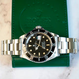 1990 Rolex Submariner Watch 40mm 16610 - Service Box, Tag & Card Factory Service