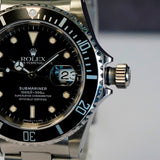 1990 Rolex Submariner Watch 40mm 16610 - Service Box, Tag & Card Factory Service