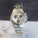 Vintage Zodiac Marine Life Professional Chronograph Watch Date 37mm ALL S.S. Original Bracelet - 5313-0468
