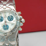 Vintage Zodiac Marine Life Professional Chronograph Watch Date 37mm ALL S.S. Original Bracelet - 5313-0468