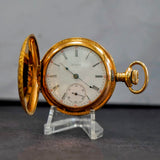 1911 Elgin Pocket Watch 6s Hunter Case GF Grade 295 15 Jewels Roman Numerals USA