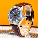 Orient Mako 40 Automatic Watch RA-AC0Q07V30B Purple Dial Date Diver Wristwatch 200m Water Resistant